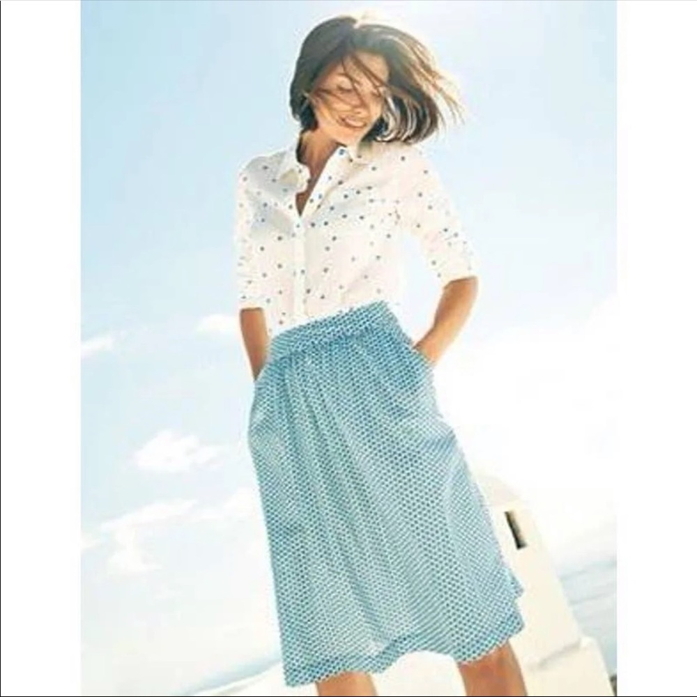 Boden Sienna Skirt A-Line Cotton Apple Print